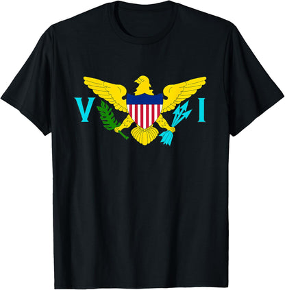 USVI T-Shirt - US Virgin Islands Flag Gift Tee T-Shirt