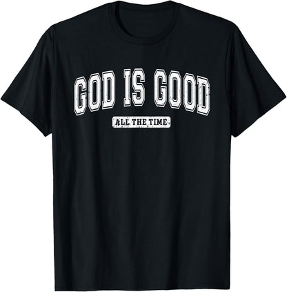 Vintage Retro Christian God is Good All The Time Jesus Tees T-Shirts