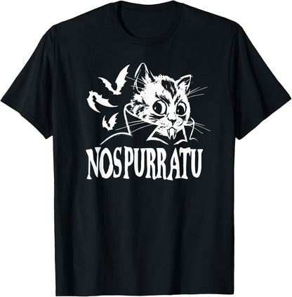 Nos-Purr-atu Vampire Kitty Cat Lover for Goth Horror Fan T-Shirt