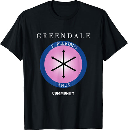NBC Community Greendale E. Pluribus Anus T-Shirt