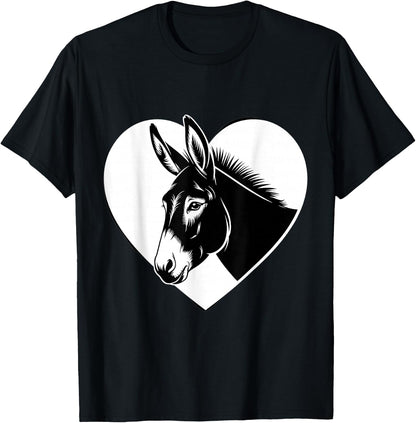 Donkey Lover Wildlife Motif Donkey Animal Graphic T-Shirt