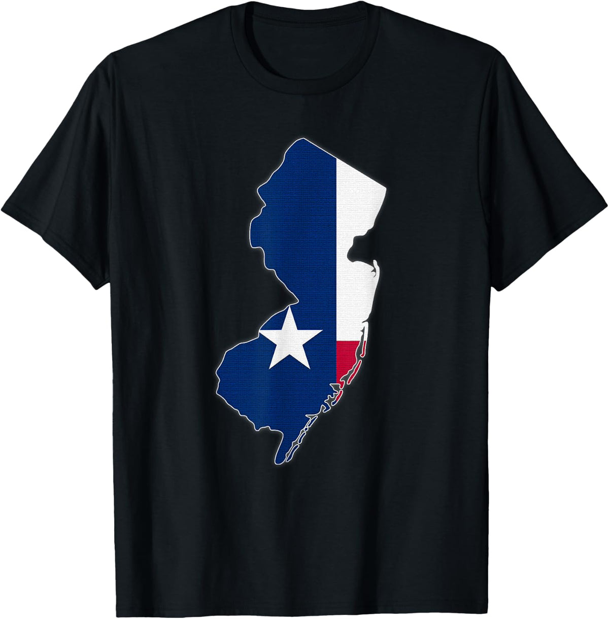 NEW JERSEY STATE MAP TEXAS TX Flag Roots Men Women Gift T-Shirt