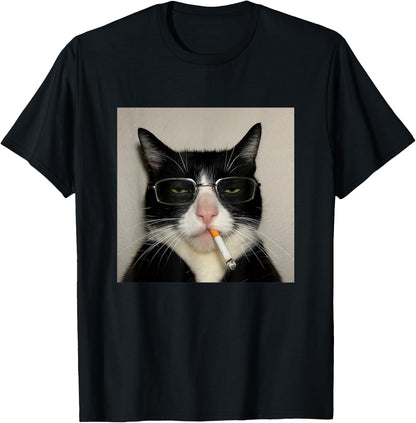 Cat Smoking Cigarette T-Shirt