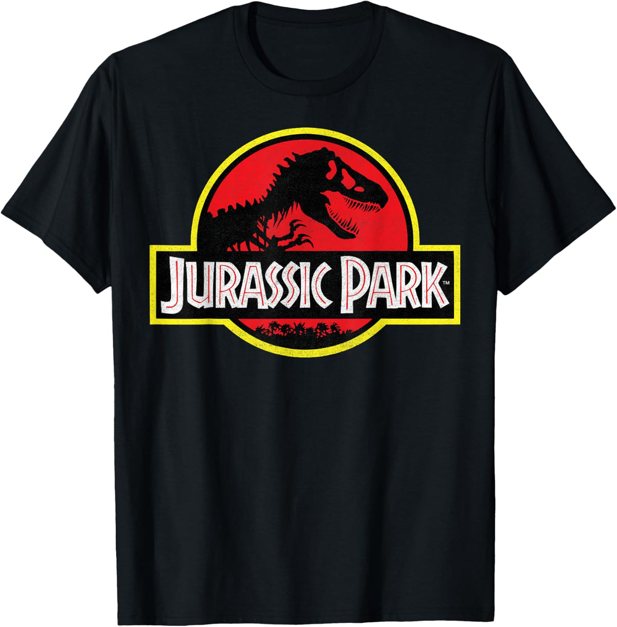 Jurassic Park Distressed Vintage Logo T-Shirt Small