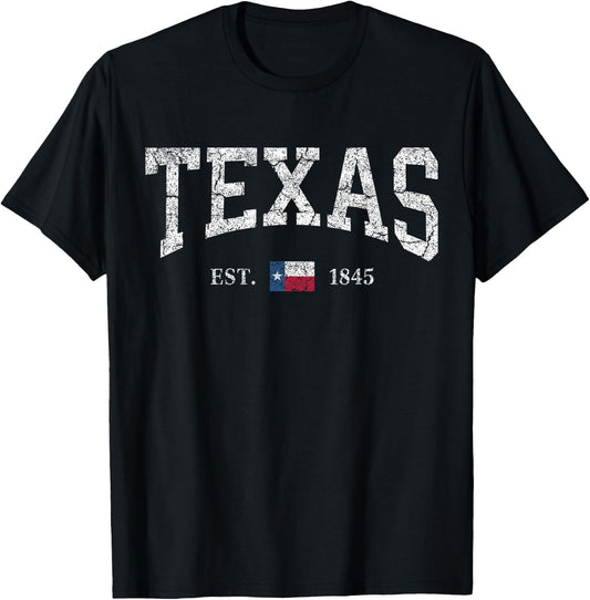 Texas T-Shirt Women Men Children Texas State Flag Distressed T-Shirt