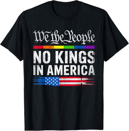 No Kings In America Patriotic Pro-Democracy Protest June 14 T-Shirt