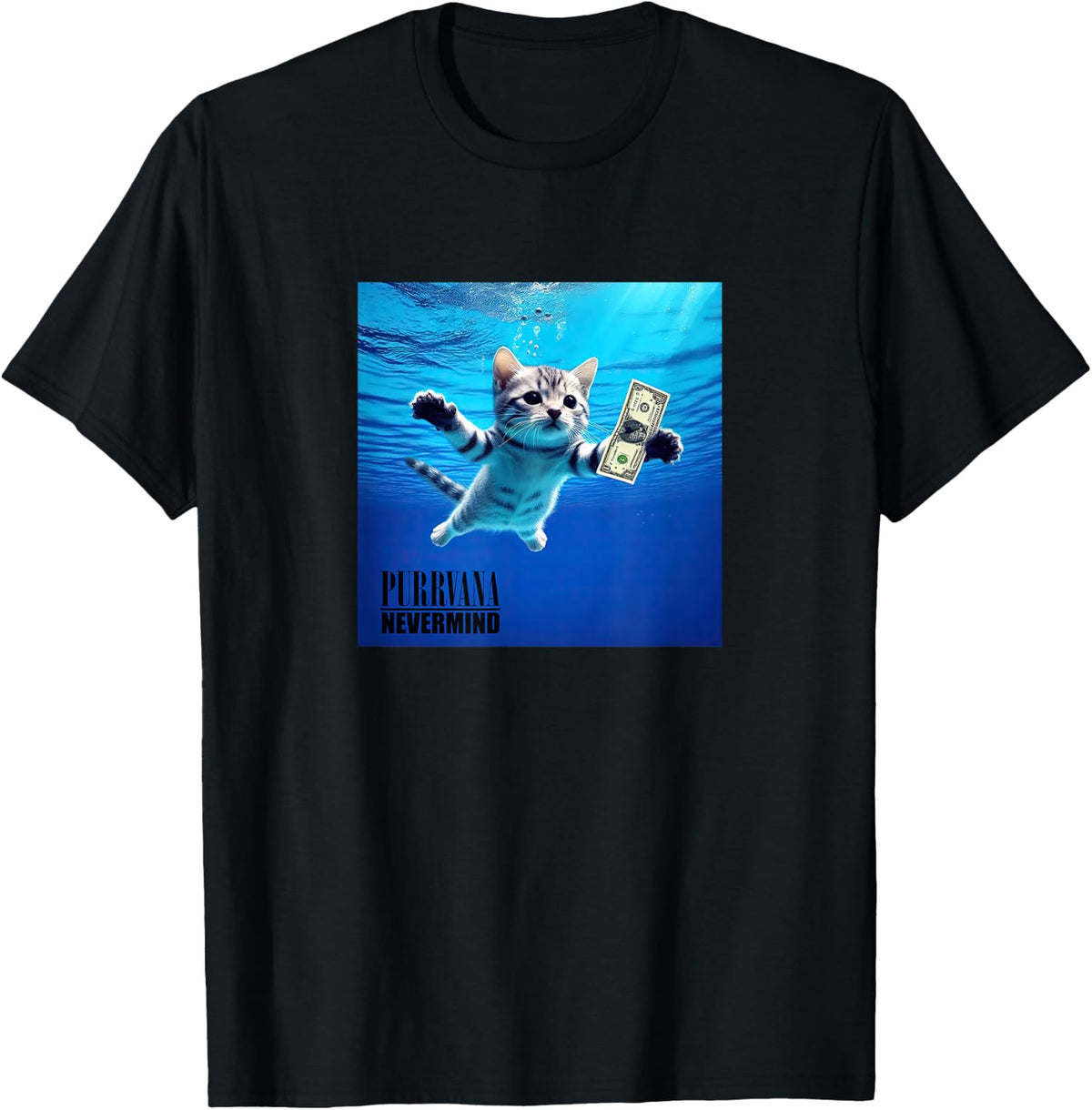 Purrvana Nevermind Funny Cat T-Shirt