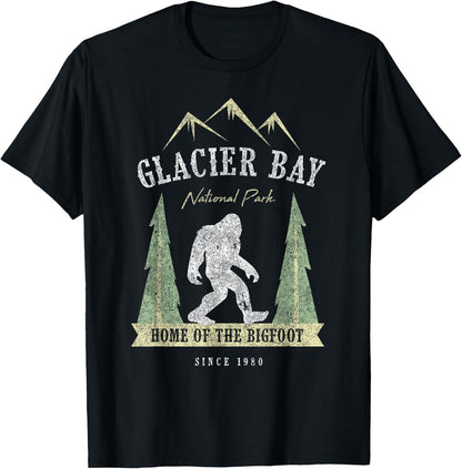 Glacier Bay National Park Shirt Vintage Bigfoot Alaska Gift T-Shirt