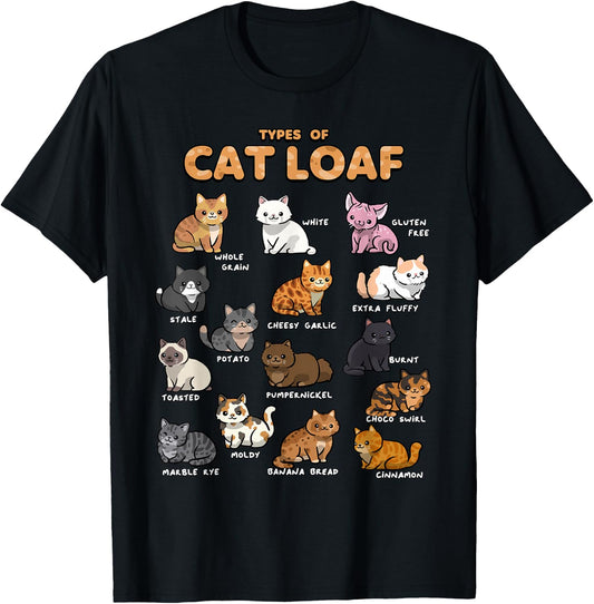 Types of Cat Loaf Cute Kitten Kawaii Cats, Cat Lover T-Shirt