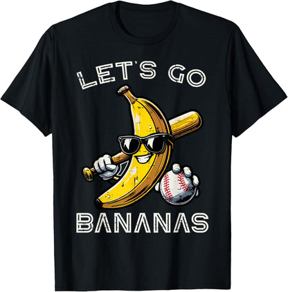 Lets Go Banana Retro Boys Kids Men Youth T-Shirt