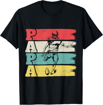 Fathers Day Papa Football Papa Football Lover T-Shirt