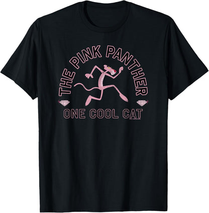 Pink Panther One Cool Cat Tip Toe Portrait T-Shirt Small