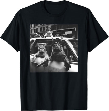 Funny cat Gang Vintage T-Shirt
