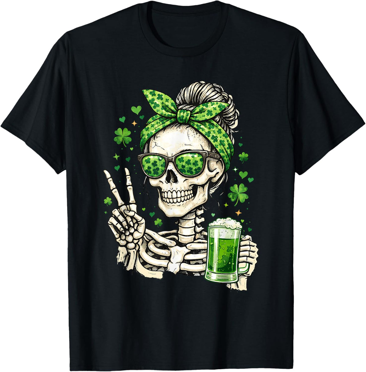 Funny Womens St Patricks Day Irish Shamrock Drinking Patty's T-Shirt