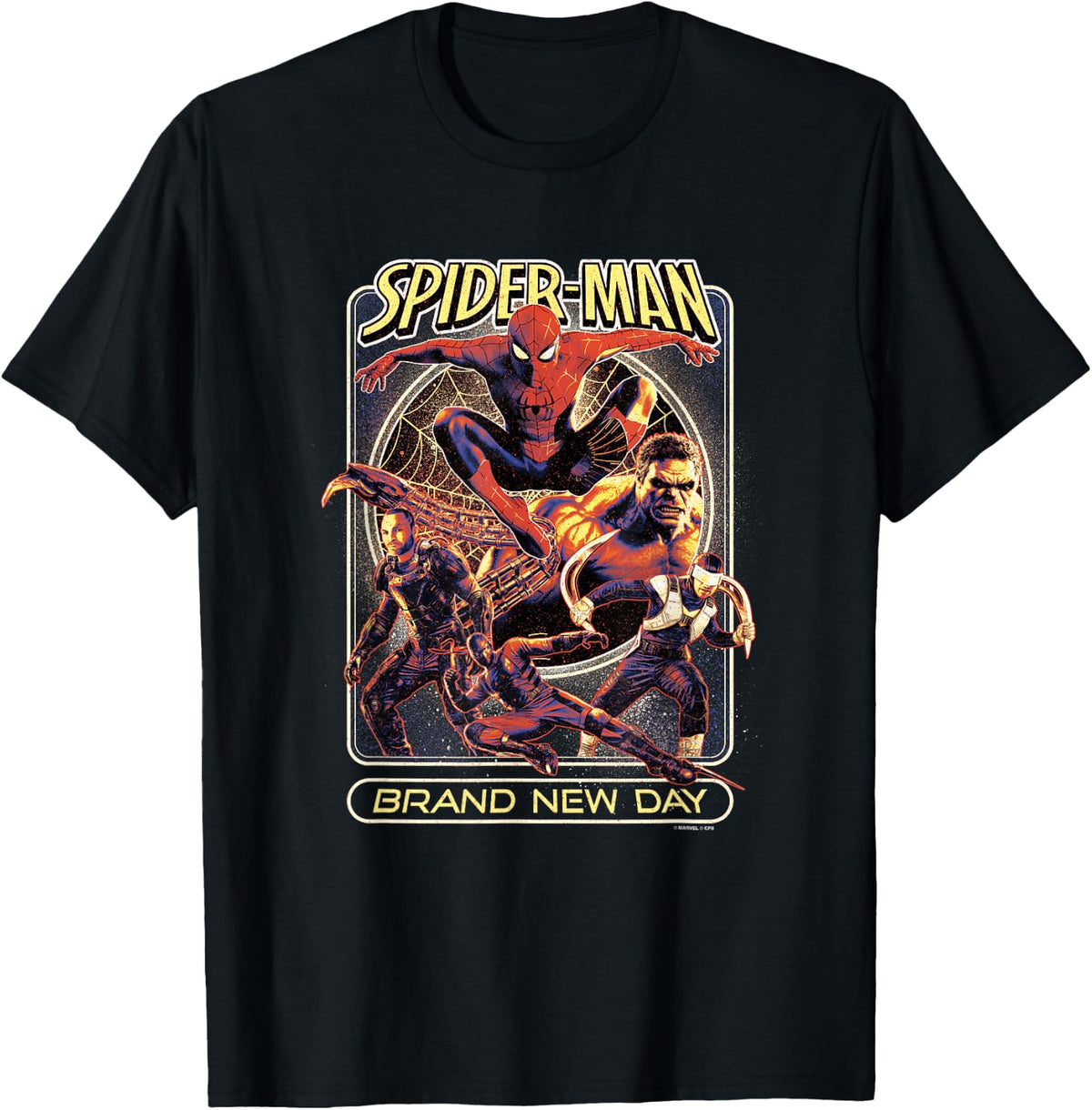Marvel Spider-Man: New Day Vintage Style Movie Poster T-Shirt