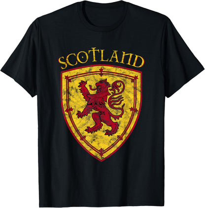 Scottish Rampant Lion Scotland Coat of Arms Banner T-Shirt