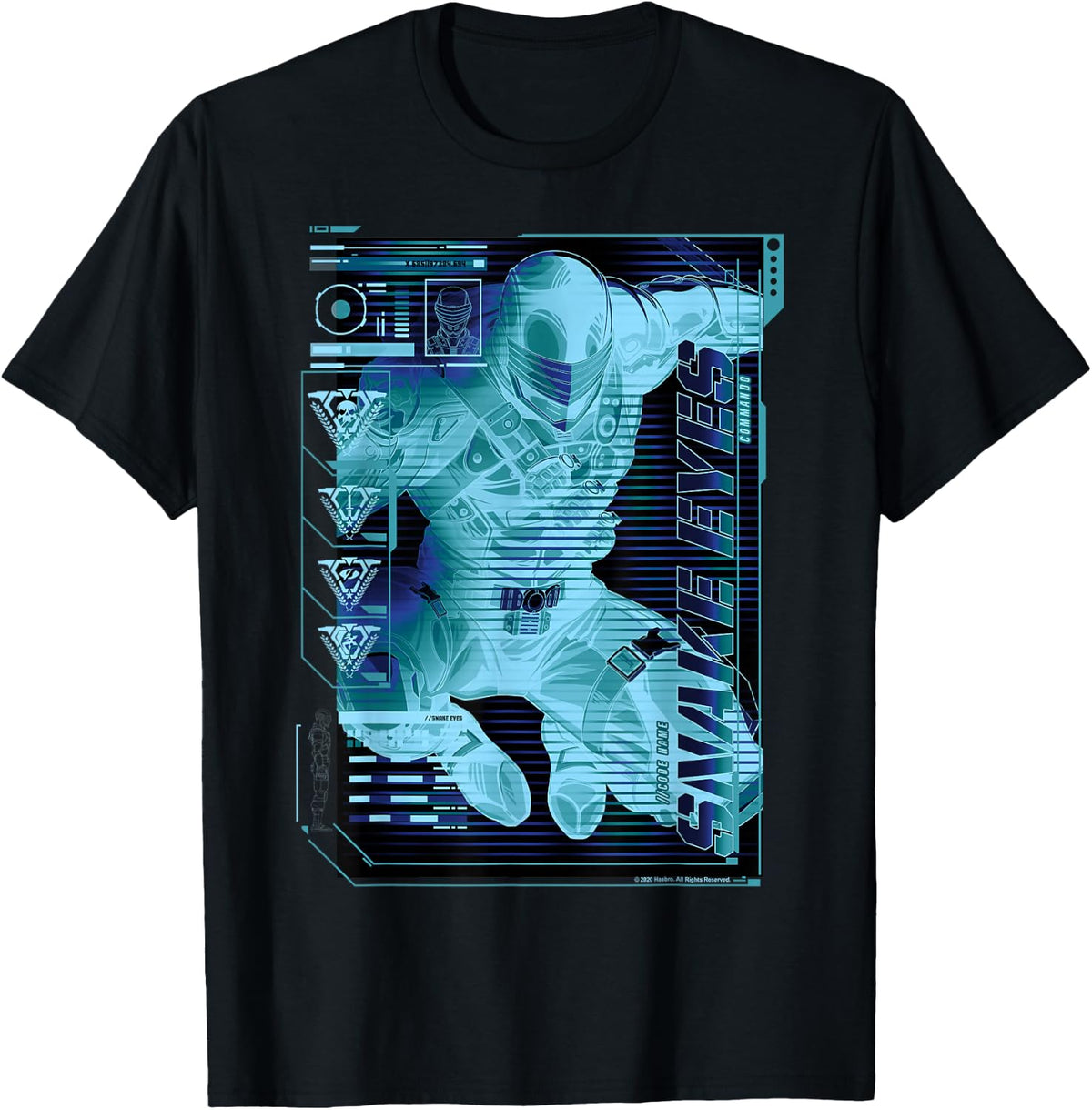 G.I. Joe Snake Eyes Team Leader Schematic Profile T-Shirt