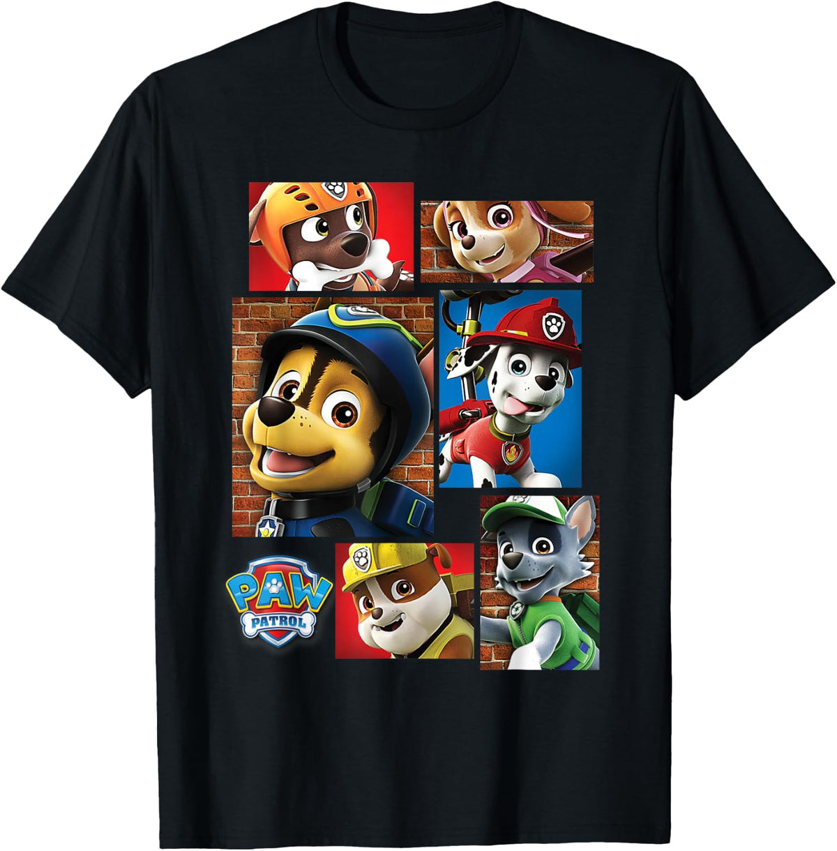 Paw Patrol Rescue Dogs in Squares T-Shirt
