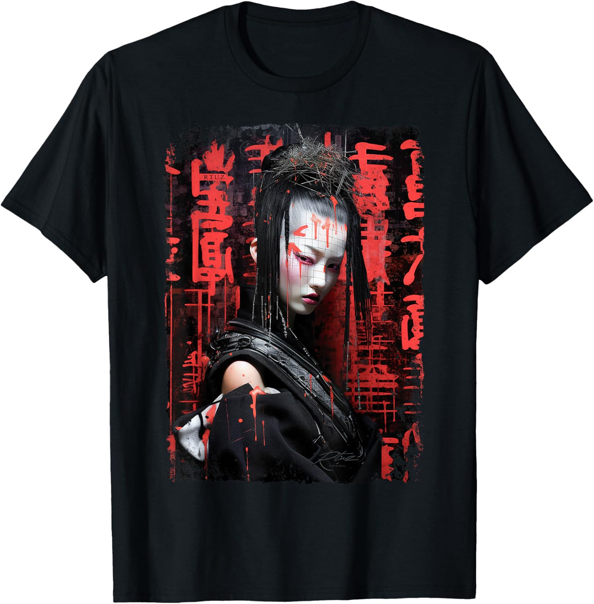 Hip Hop Y2K Vintage Hipster Edgy Urban Streetwear Geisha T-Shirt