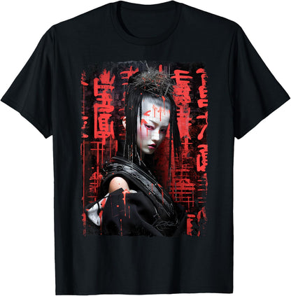 Hip Hop Y2K Vintage Hipster Edgy Urban Streetwear Geisha T-Shirt
