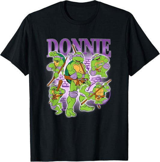 Teenage Mutant Ninja Turtles Donnie 90's Retro Collage Logo T-Shirt