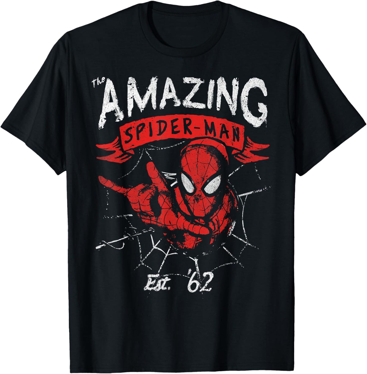 Marvel The Amazing Spider-Man Grunge Graphic T-Shirt T-Shirt