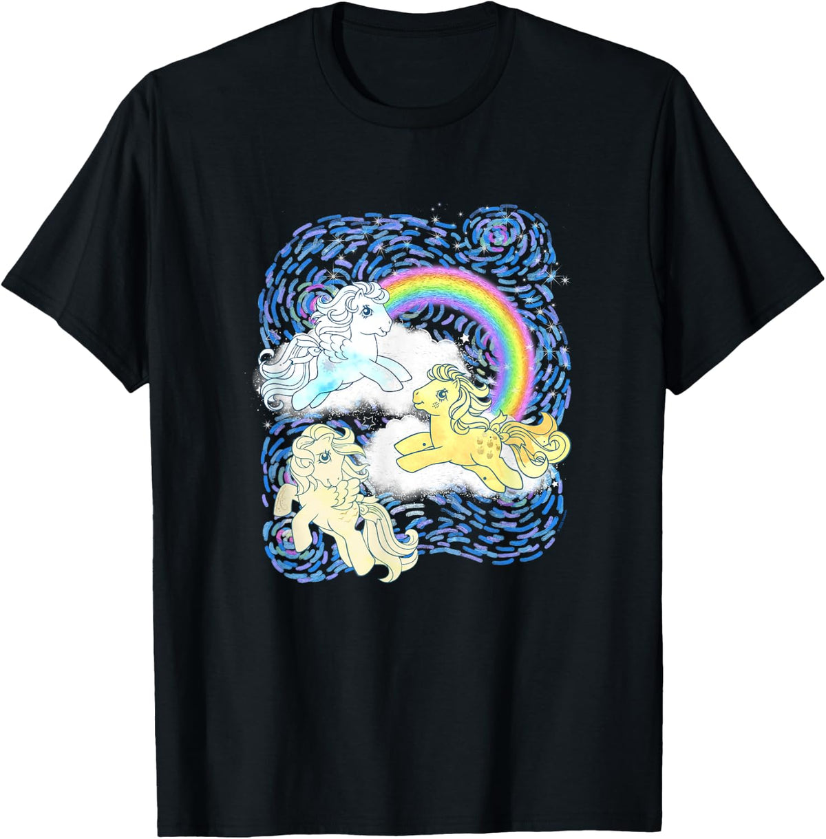 My Little Pony Classic Starry Night Inspired Retro Portrait T-Shirt