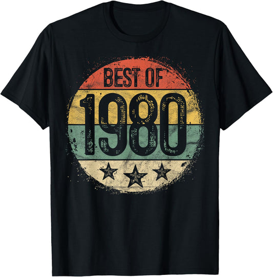 Best of 1980 Sunset 46th Birthday Gift Men Women 46 Year Old T-Shirt