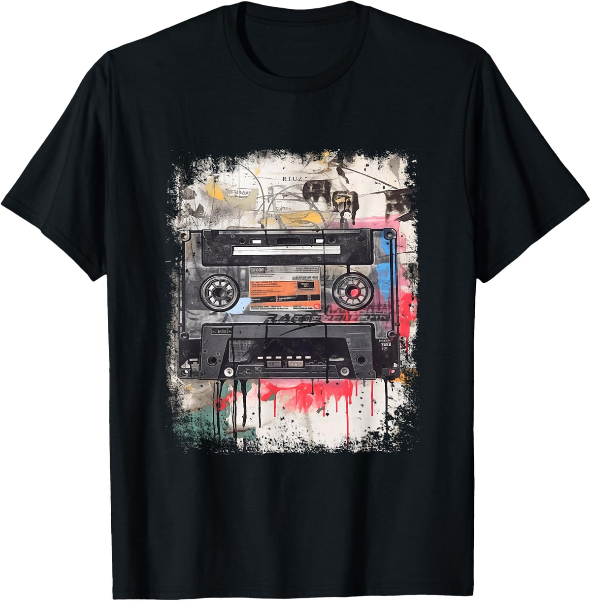 Retro Style Old School Music Tape Cassette Vintage Mixtape T-Shirt