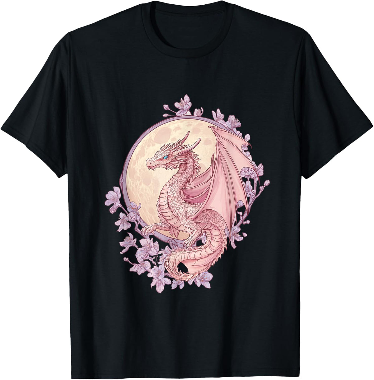 Art Nouveau Pink Dragon in Cherry Blossom Realm T-Shirt