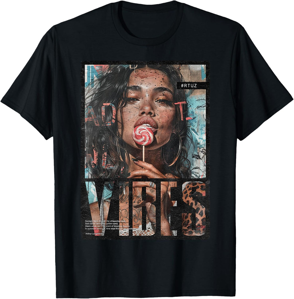 Y2K Streetwear Vintage Girl Magazine Cover Sexy Model Pin-Up T-Shirt