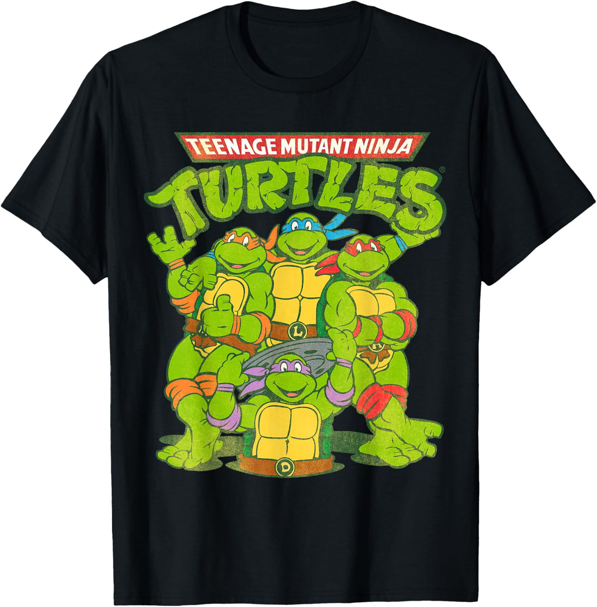 TMNT Classic Logo With All Ninja Turtles T-Shirt