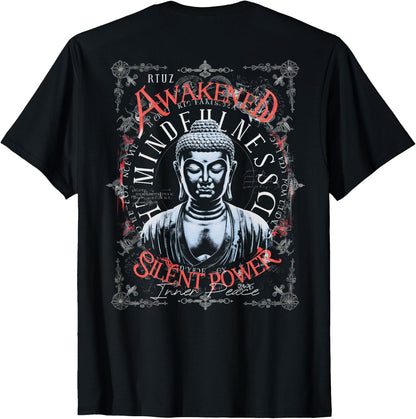 Hip Hop Retro Vintage Edgy Y2K Back Print Streetwear Buddha T-Shirt