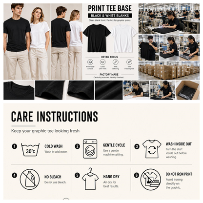 Vintage Blue and Yellow Abstract Floral Art T-Shirt